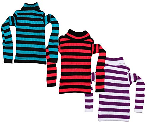 Image of IndiWeaves Boys Wollen Warm High Neck Full Sleeves T-Shirt /Inner /Skivvy for Winter Pack of 3(10110-151720-IW-P3-30 Sky Blue /Red /Purple 9-11 Years)