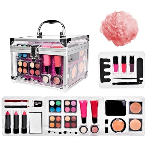 Kit de maquillaje para principiantes – Paleta de maquillaje multiusos, maletines para uso diario, Halloween, bodas, teatro y espectáculos