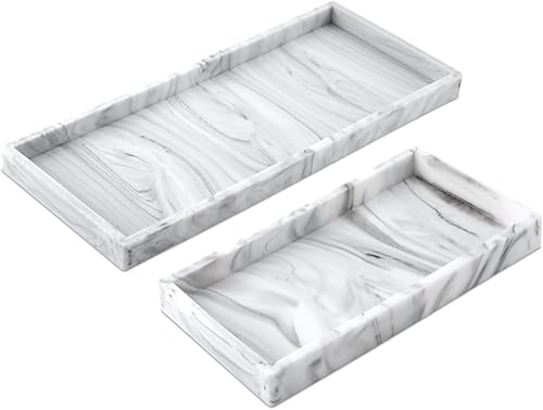 Bandeja de tocador de baño de 2 tamaños, 2 tamaños, bandejas de baño de silicona, bandeja de tocador de baño gruesa, bandeja de perfume, bandeja