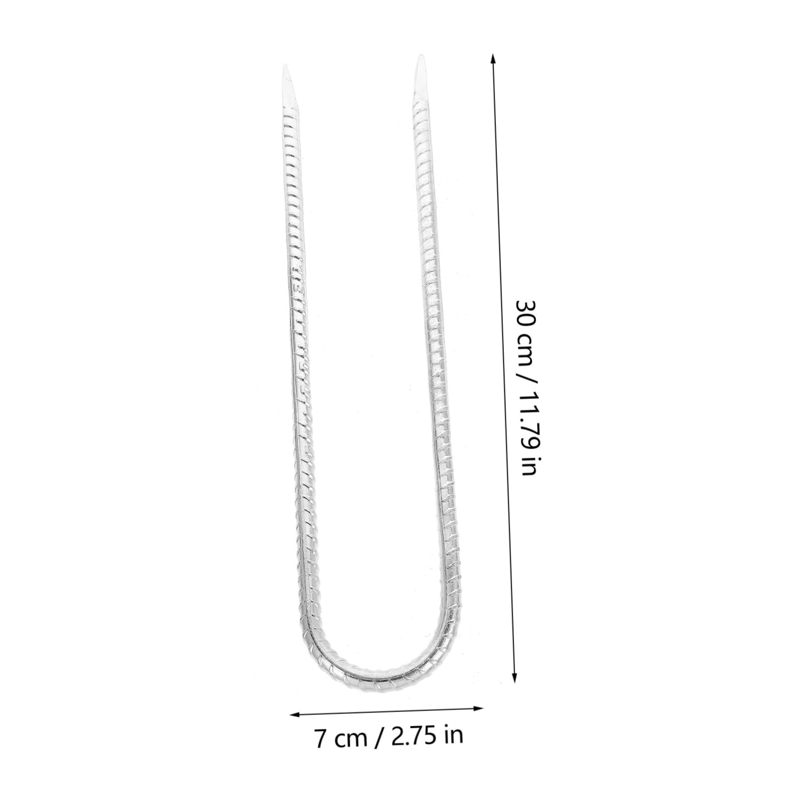 KOMBIUDA 4pezzi Kit Di Picchetti a u Per Fissaggio Altalena, Coperture Da Spiaggia e Campeggio Resistente Riutilizzabile Per Ancoraggio Di Tessuti, Recinzioni, Fili e Corde All'aperto