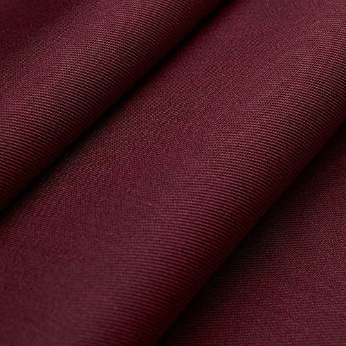 www.aktivstoffe.de Serge de coton certifiée Oeko-Tex®, tissu robuste, résistant au lavage et à la lumière, tissu mixte sergé, au mètre bordeaux