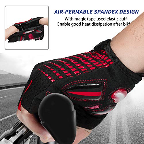 Bikingmoreok Cycling Gloves Bike Gloves For Men Women,Breathable Bicycle Gloves,5Mm Gel Pads Mountain Bike Gloves,Non-Slip Dh Road Mtb Biking Gloves For Cycling,Workout Sports-Red-Xl #TOP4