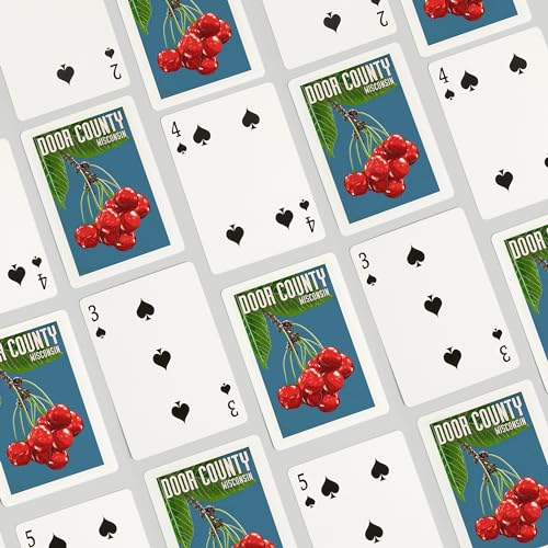 Baraja de 52 cartas tamaño póker Door County Wisconsin miniatura 4