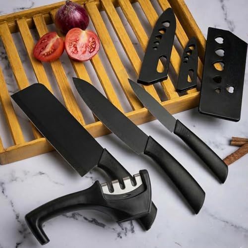 Image of Emojoy Stainless Steel 3 Pieces Chef Knife Set.Meat Knife with Sharp Blade with Ergonomic Handle for Home Kitchen and Restaurant
