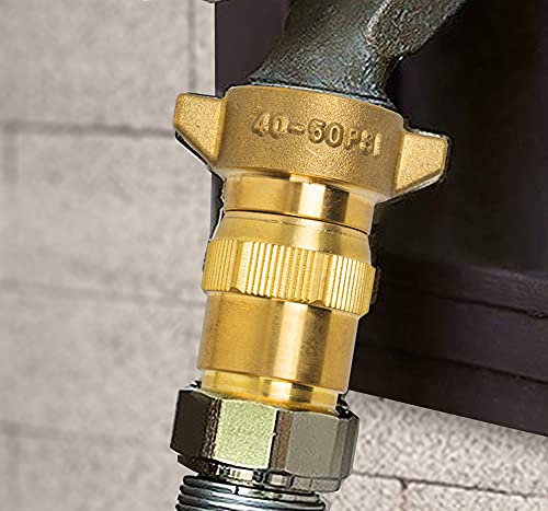 Hourleey Brass Hi-Flow Water Regulator, Lead Free, Rv Pressure Water Regulator With Filter Screen thumb #3