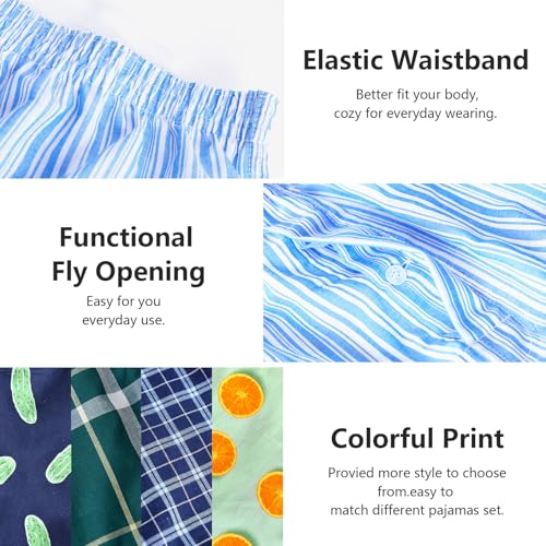 Boxers for Men Pack Woven Relaxed Fit Big Tartan Moisture Wicking Assorted Color Value Multipacks2