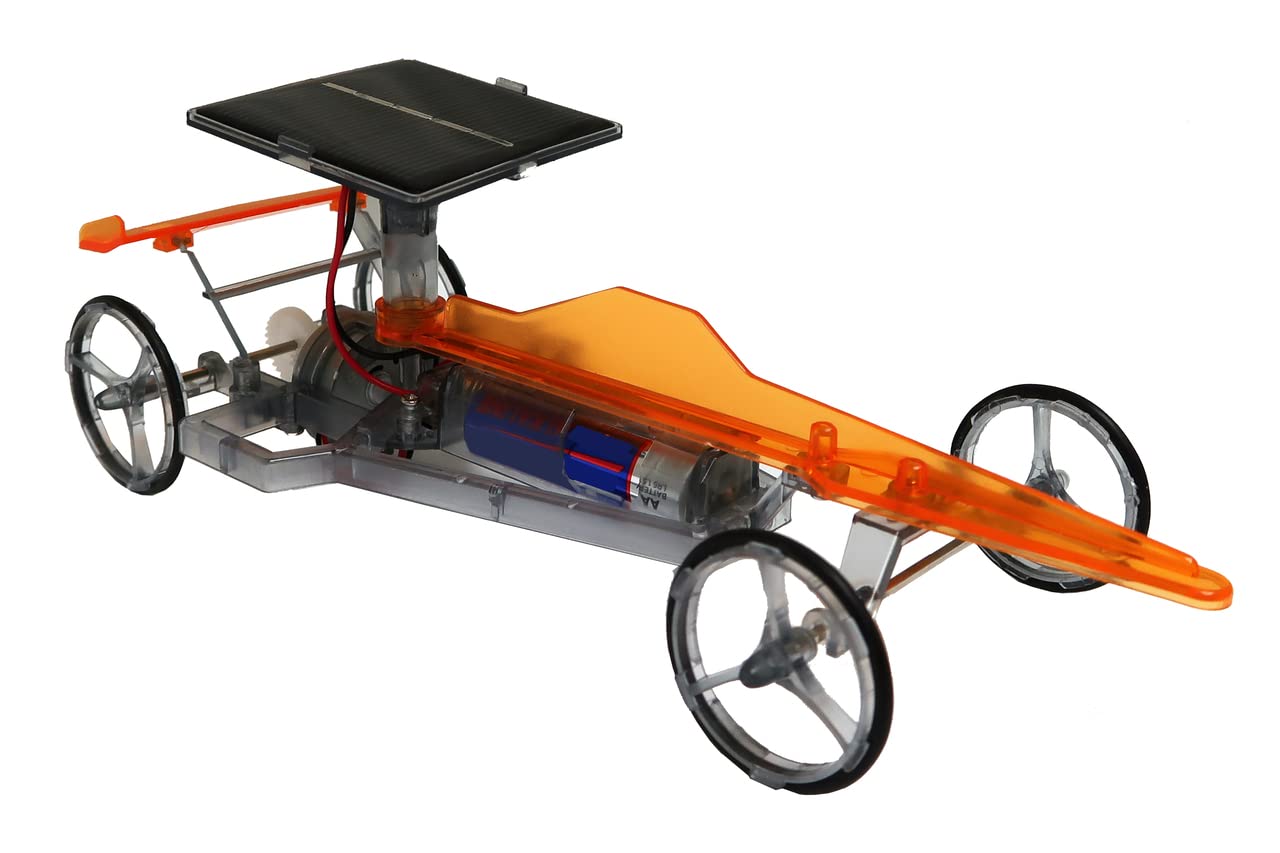 OWI Inc Solar/Battery TOP Fuel Racer, Solar and Battery Powered Race Car Kit, Educational Stem Birthday Gift Ages 8 and Up