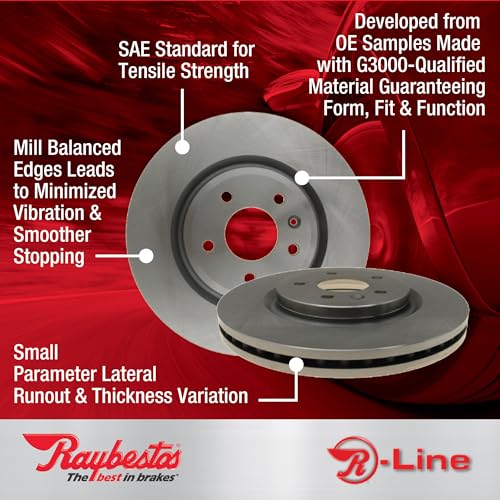 Image of Raybestos R-Line Replacement Front Disc Brake Rotor - For Select Year Lexus and Toyota Models (980636R)