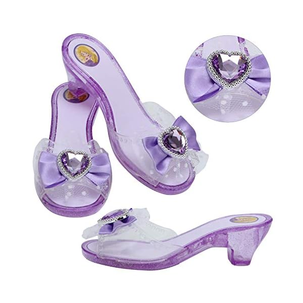 Mastom girls play set! Fashion princess dress up shoes and tiara (3 pairs of shoes + 1 tiara) role play collection for little girls - image 4