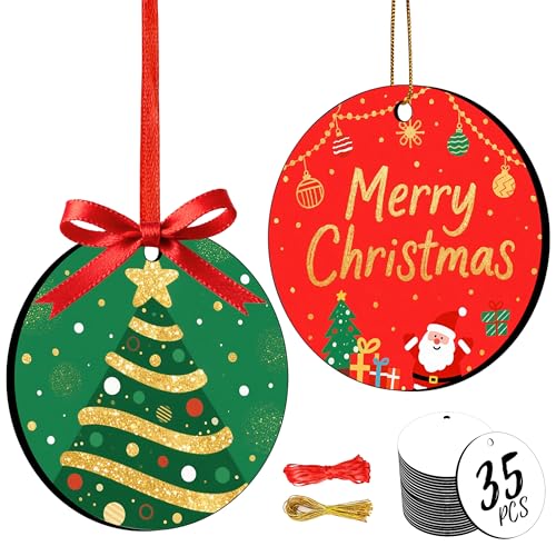 Joyclub 3'' MDF Sublimation Ornaments - Round 35 Pcs