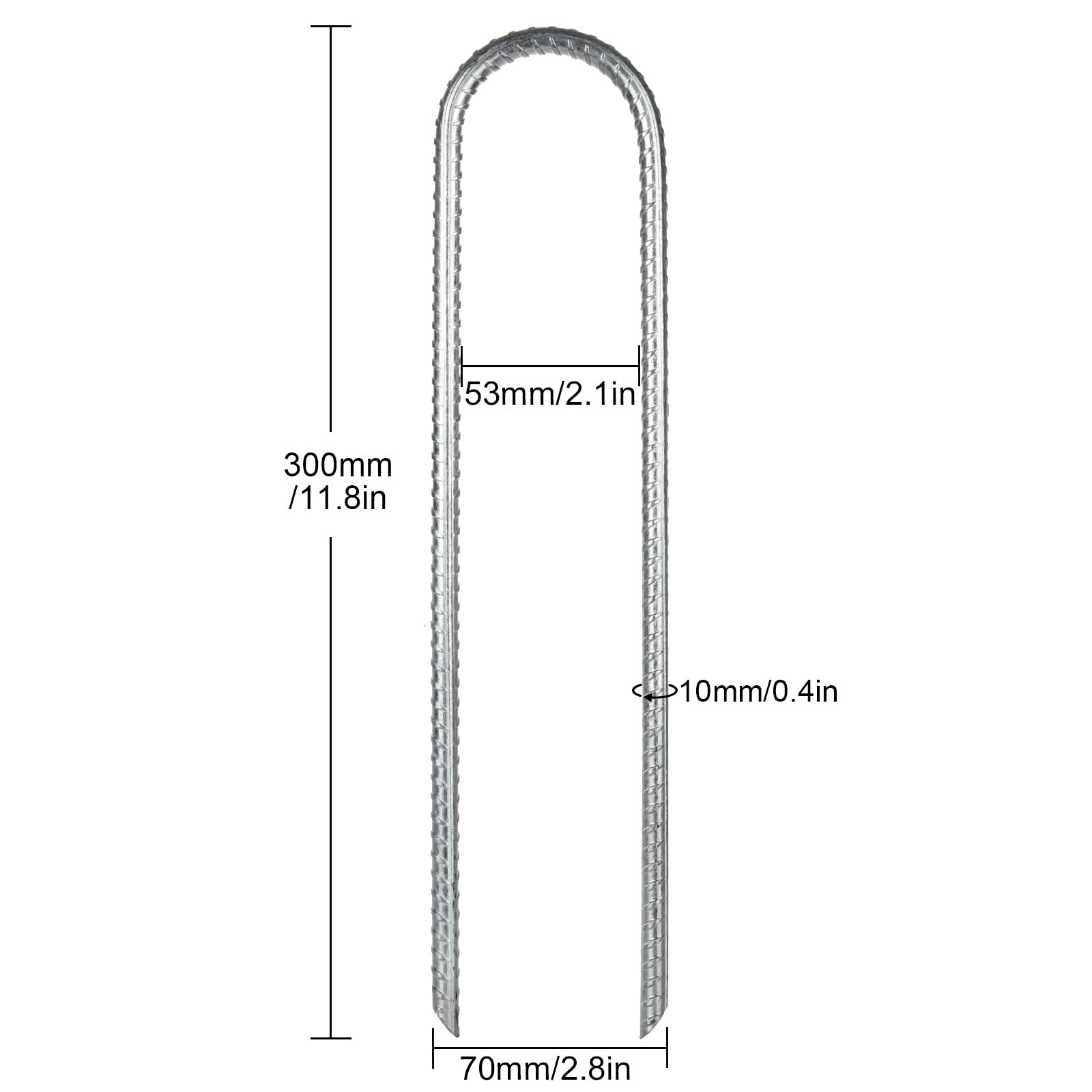 ZIQI 8Pcs 12 Inch Galvanized Trampoline Stakes