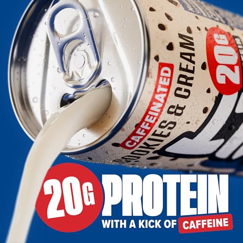 Image of Spylt High Protein Cookies & Cream Milk with 60mg Caffeine & 20g Protein - 90 Calories, Ready to Drink, Sugar Free, Lactose Free Milk, Perfect for Workout Recovery & Afternoon Pick Me Up - 12 Count - Packaging May Vary