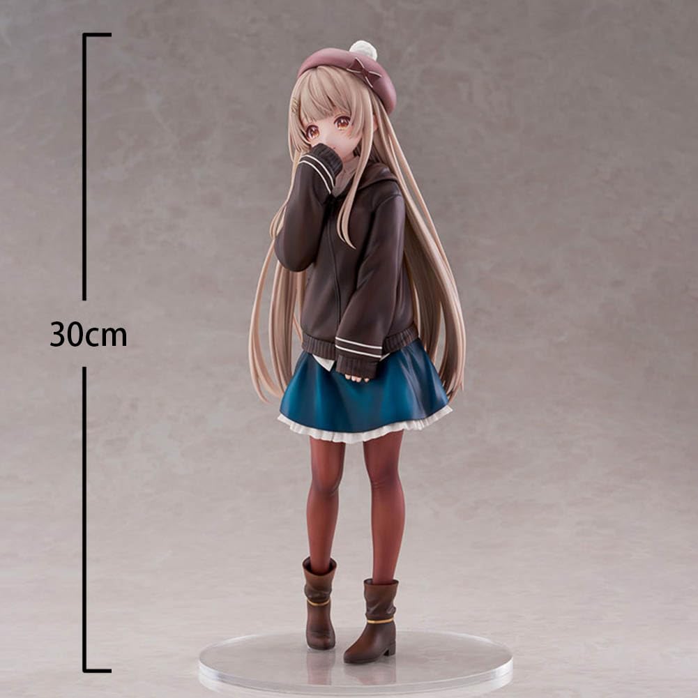 DEXSHUN Shiina Mahiru figurka anime, Kawaii, manga, Shiina Mahiru, styl jesiennego ubrania, model PCW, urocza statuetka anime, kolekcja, dekoracja na biurko, ornament dla fanów 30 cm