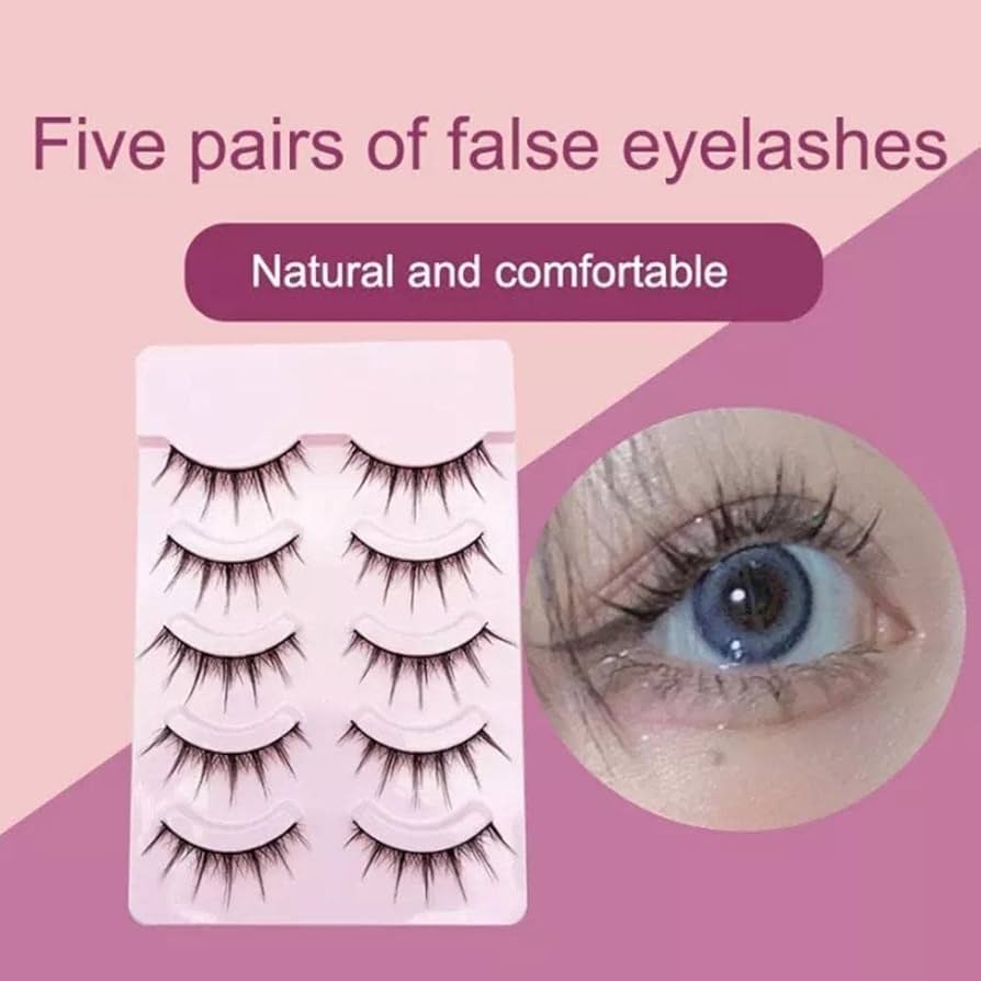 Amazon | 5ペアナチュラルマンガラッシュソフトまつげ太い