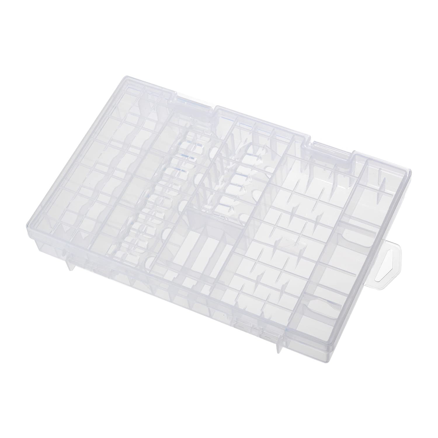 Heyiarbeit Battery Storage Box Battery Storage Case Transparent Holder Organizer Box Battery Container for AAA/AA/C/D/9V Batteries 1Pcs