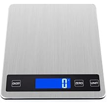 Food Kitchen Scale, Stainless Steel Kitchen Scale,Greater Food Scale,Digital Display Show Weight in G/KG/LBOZ/ML/FL.OZ for Cake Baking,LCD DisplaySilver_10KG