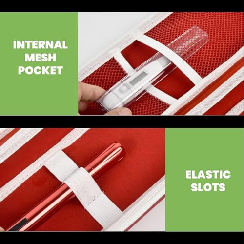 Image of Stethoscope Case for 3M Littmann Classic III /Cardiology IV, PinkRed | for MDF Acoustica Stethoscopes, for Nurses, Doctors, Nursing School Essentials, Students, Clinic, EMS, Travel, Hard Bag Only