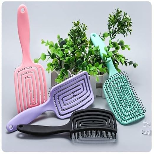 Image of Premium Collection Mini Paddle Hair Black pic of 1 Brush Premium 3D Detangling Hair Brush for Women & Men- Anti Hair Fall Comb for Curly, Wavy & Straight Hair | Hair Straightening Brush, Wet & Dry Styling Brush ,
