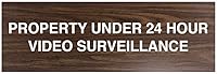 Vista 23 de Signs ByLITA Basic Property - Señal de video bajo vigilancia de 24 horas (plata cepillada) - Mediano