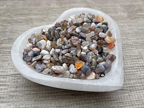 Image of GAF TREASURES 2 oz Lot Natural Botswana Agate Semi Tumbled Gemstone Chips, Crushed Mini Crystals, Undrilled Crystal Chips