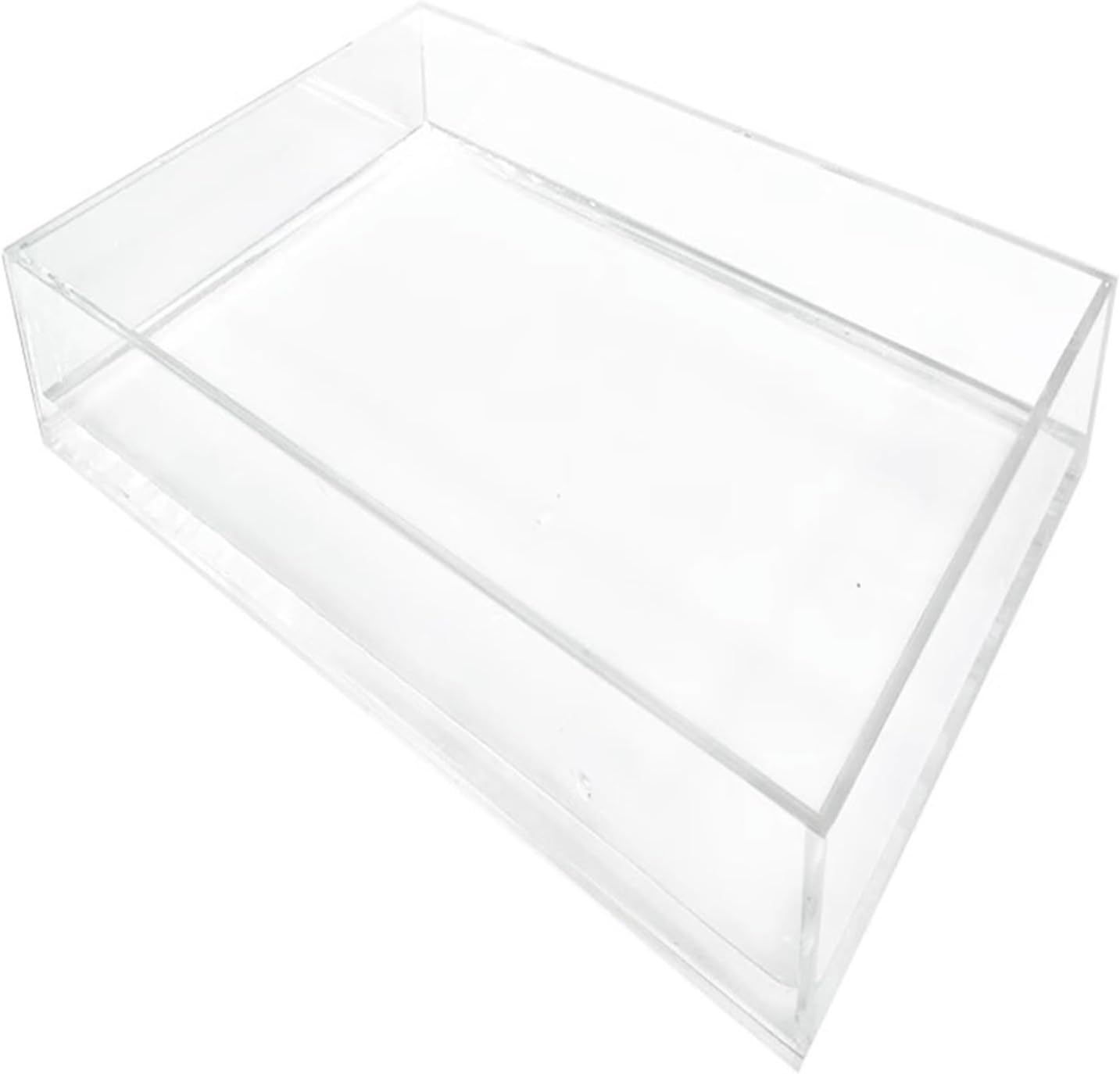 5MM/0.2IN厚さディスプレイボックス、アクリル浅水タンク透明水タンク、水中撮影小道具食品および化粧品撮影トレイ(30x30x3
