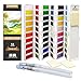 Produktbild Aquarellfarben mit 58 Farbhalbschalen - Perfekt für Künstler oder angehende Bastler - Faltbarer Aquarellmalkasten mit 2 Aqua-Pinsel und 3 Schwämmen - PENCILMARCH