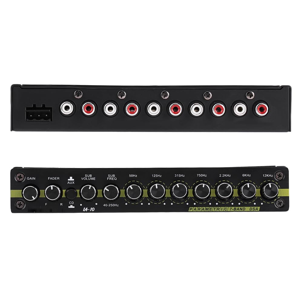 Ecualizador de Audio para Automóvil Sintonizador Avanzado de 7 Bandas para Control de Sonido Personalizado en Vehículos Plástico Negro 180 * 120 * 30 Mm