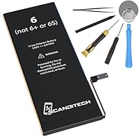 Algopix Similar Product 14 - ScandiTech Battery Model iP6 not 6 or