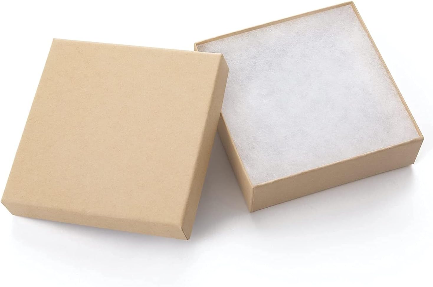 GEFTOL Jewelry Gift Boxes 96 Pack 3.5x3.5x1 Inch Cardboard Jewelry Boxes,Small Gift Boxes for Jewelry Earrings Necklaces Handmade Bangles Bracelets(Brown)