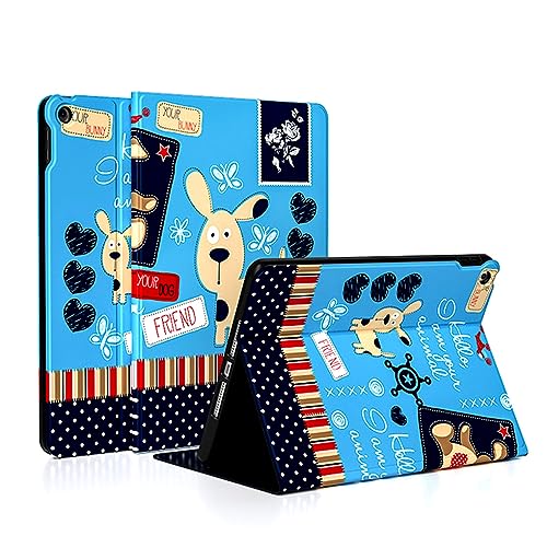 ワンちゃん iPad 第7/8/9世代 兼用 ケース 10.2 インチ iPad ケース 可愛い キャラクター アイパッド タブレットカバー オートスリープ スタンド機能付 (ワンちゃん)