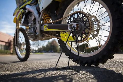 Eapele Triangle Stand For Dirt Bike, T-Shaped Central Support For Greater Bearing Capacity, Solid Steel Structure With Black Powder Coated Protection #TOP5
