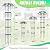 Quibbay Garden Trellis for Climbing Plants Outdoor, 65 Inch Mushroom Top Trellis for Climbing Plants, Plant Trellis Support for Potted Plants Climbing Vine Rose Clematis Vegetable Trellis, 1 Pack
