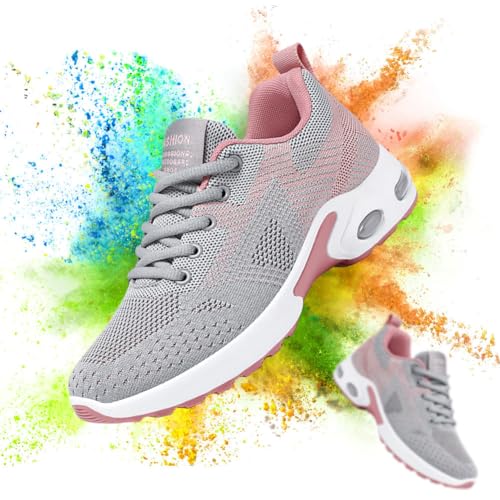 Image of Padgene Womens Sneakers Air Cushion Running Shoes Lightweight Tennis Walking Shoes Mesh Breathable Gym Work Fashion Sneakers Athletic Comfortable Casual