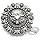 CRAFTMEMORE 2pcs 1-1/4 Inches Coin Concho Screw Back Buffalo Gaur Rodeo Indian Cowboy Leather Craft Embellishment CHS08 (Antique Silver)