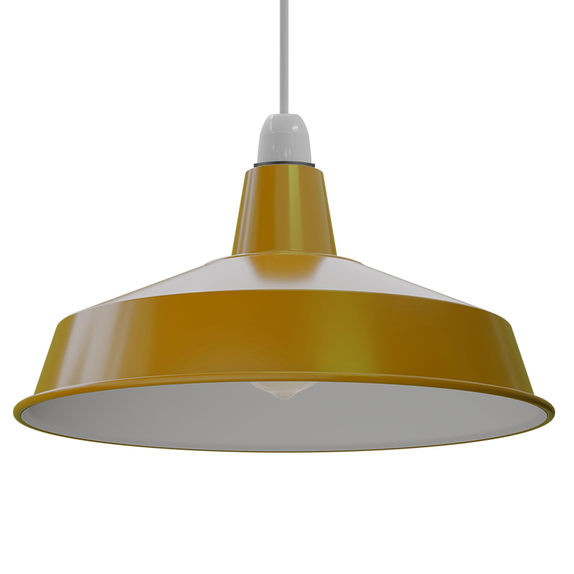 Lighting Shade Metal Pluto Ceiling Pendant Light Fitting Shade Modern Hanging Fitting Shade (Yellow - 1 Pack)