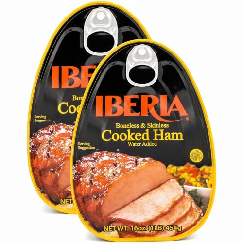 Iberia Boneless &amp; Skinless Cooked Ham, 16 oz (Pack of 2)