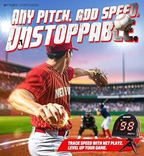 NET PLAYZ Speed Radar, Muti-Sports Radar Gun (Hands-Free) Measure Speed Sensors for Baseball Softball Tennis Soccer Hockey Lacrosse Handball | Training Aids/Gadget Gifts