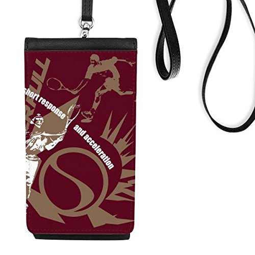Illustration motif graffiti tennis sur sac à main suspendu téléphone