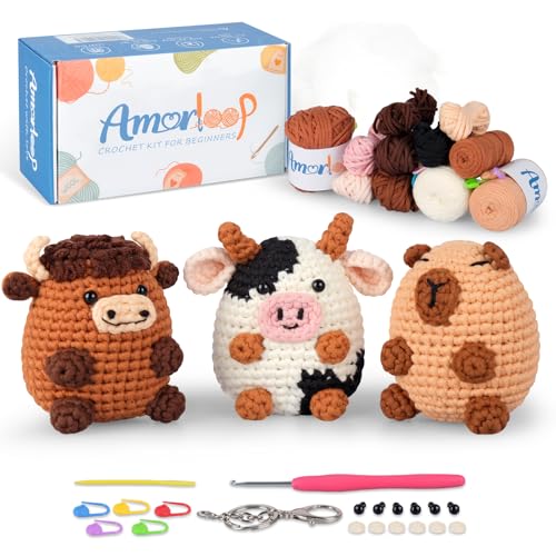 Amorloop Crochet Kit for Beginners Adults Kids –...