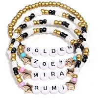 AICase for KPop Demon Hunters Golden Inspired Merch Bracelets Set, for Huntrix K-Pop Stuff for Zoey Rumi Mira Cosplay Merchandise Outfit Accessories Friendship Jewelry Birthday Christmas Gifts-V2