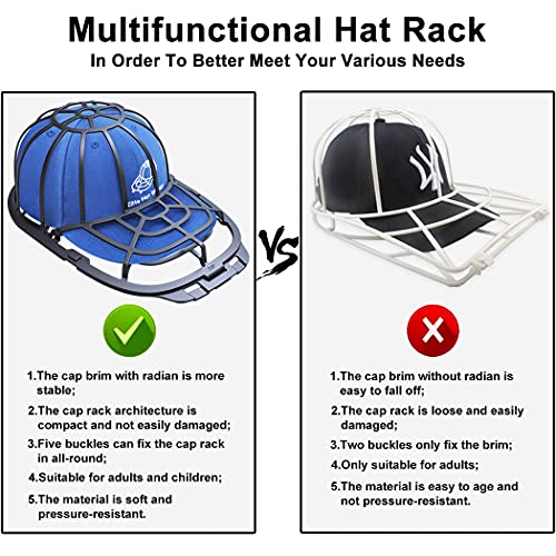 Eiito Hat washer for Washing machcine, 2 Pack Hat Cleaner for Baseball Caps Hat Shaper for Dishwasher - Hat Cage Rack Frame fit Adult and Children Wash Caps