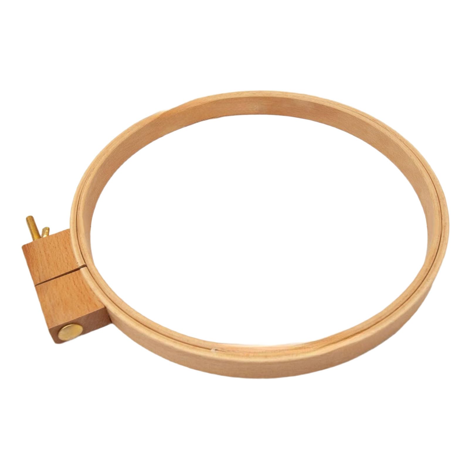 Nucelit Round Wood Stitching Hoop Spring Clip Round Embroidery Hoop Stitching Embroidery Frame for Sewing Portable Sewing