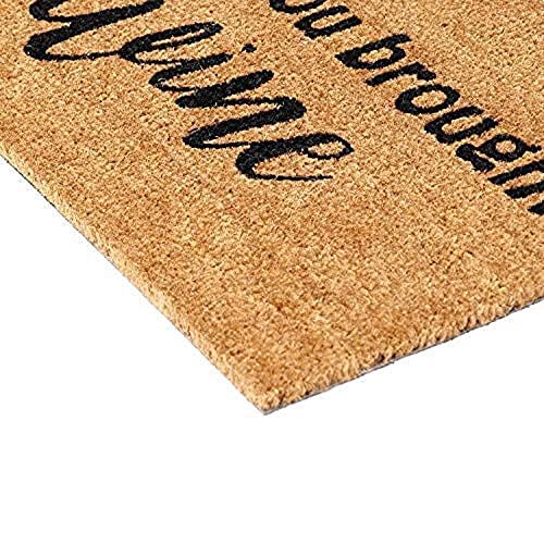 Image of Onlymat Funny Printed Anti-Slip Doormat (Black and Brown) Rectangular Shaped Entryway Rug Natural Coir Material with PVC Backing for Outdoor Entrance Home Multipurpose Mats Floor Door Hall Drawing Room Living Room (75cm x 45cm)