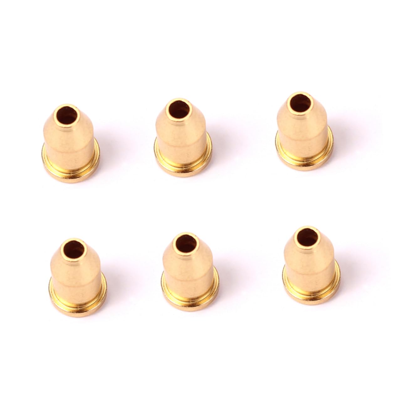 FAVOMOTO 2sets Guitar String Ferrule String Mounting Buckle Through Body Ferrules for Bass Guitar Cap Accessories 6pcs*2