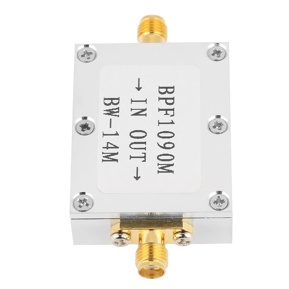 1090 MHz Bandpass-SMA-Filter, 1 Stück 1090 MHz ADS-B Luftfahrt-Bandbreite 14 MHz SMA-Schnittstellen-Bandpassfilter.