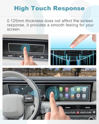 Image of CDEFG 6Pcs for 2026 Hyundai Palisade Screen Protector | for 2026 Hyundai Palisade Accessories Dual 12.3-Inch Touchscreen & AC Display Nano Screen Covers HD Clear