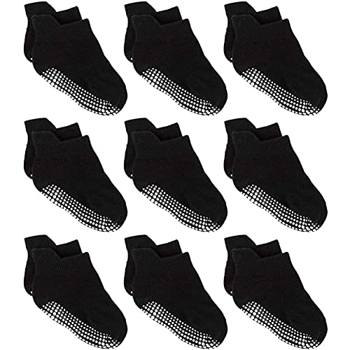 Image of Clowora Baby Boys Girls Non Slip Socks,Infant Toddler Kids Grip Ankle Stretch Socks for Kids 0-5 Years