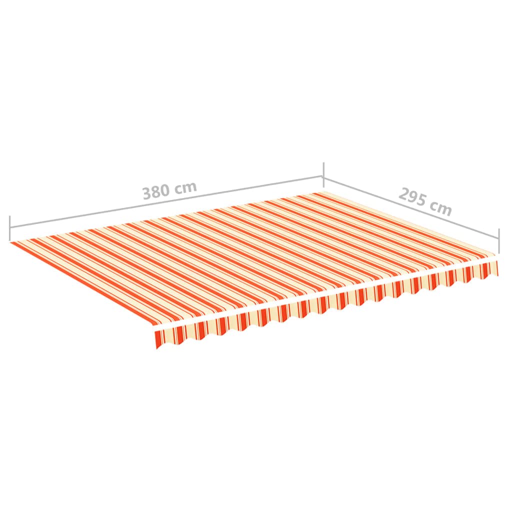 vidaXL Tessuto di Ricambio per Tenda da Sole Giallo e Arancio 4x3 m