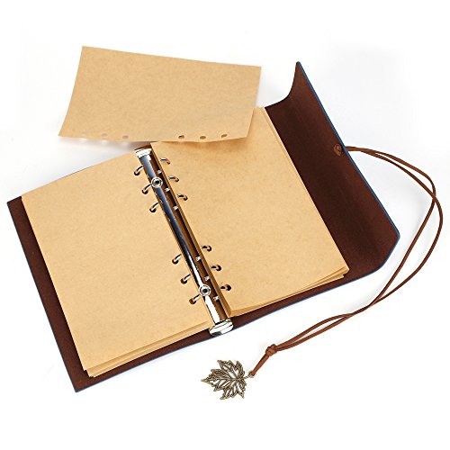 Leather Writing Journal Notebook, Maleden Classic Spiral Bound Notebook Refillable Diary Sketchbook Gifts With Unlined Travel Journals To Write In For Girls And Boys #TOP3