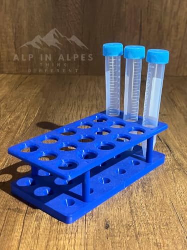 15 ml Falkon Minimal Deney Tüpü Standı (6*3) (Tüpler görsel amaçlıdır) (Mavi)